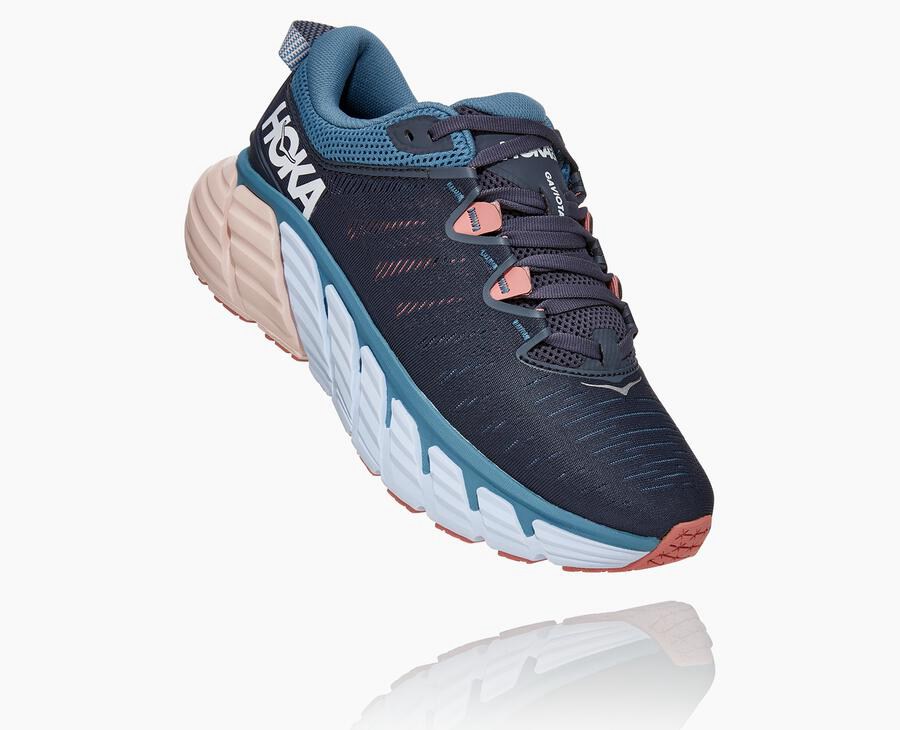 Running Shoes Womens - Hoka One One Gaviota 3 - Navy - AFXQLCD-14